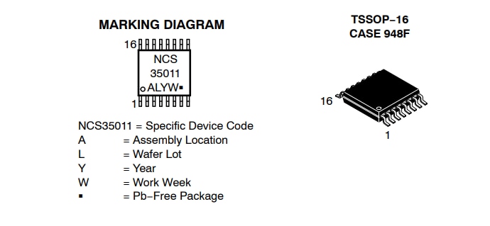 onsemi Protecteurs de batterie 5S NCS35011